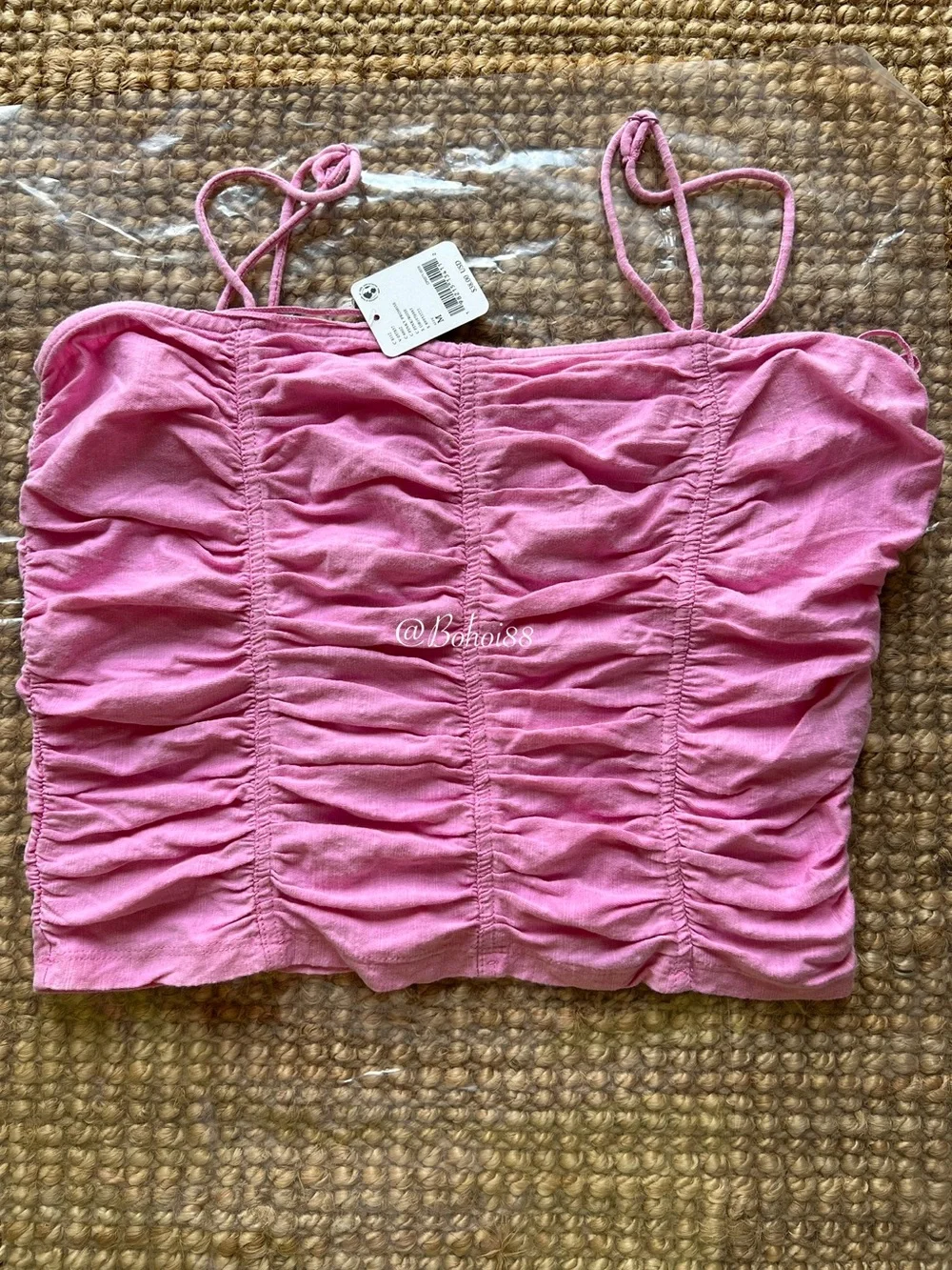 NWT Free People Together Ruched Crop Tank Top